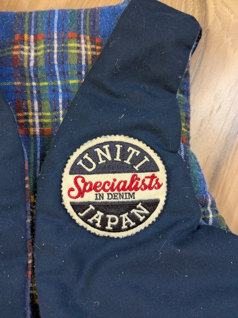 Vtg Handmade Uniti Specialists in Denim Japan Patch Vest 🦺✨🩵